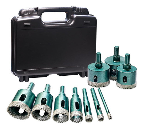 Brocas De Diamante Bonsso, Kit De Sierra Perforadora De 10 P 0