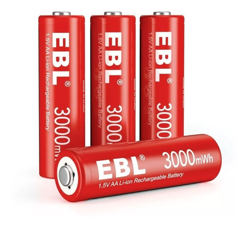 Pack 4 Pilas Recargables Ebl  Doble Aa De Litio 3000mwh 0
