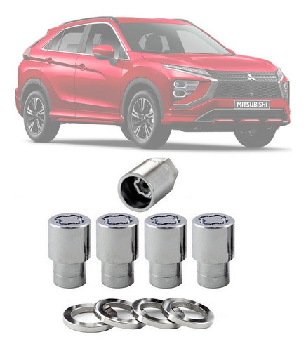 Kit Trava Porca Parafuso Antifurto Roda Mcgard Eclipse 0