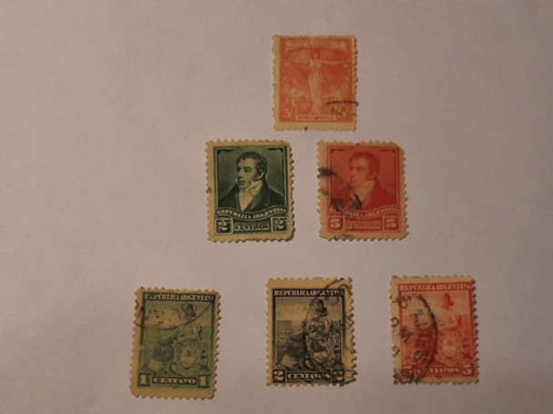 Estampillas Argentinas Antiguas Lote X 5 0