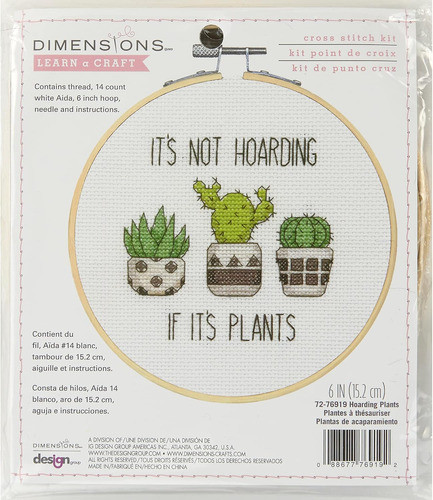 Kit De Bordado De Cruz Para Principiantes, 15cm, 14 Colores 0