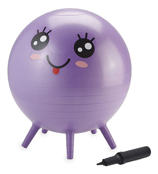 Silla De Pelota De Ejercicio 45cm + Bomba De Aire - Purpura 0