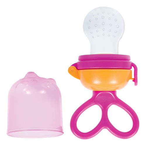 Chupeta Alimentadora Porta Fruta Rosa Buba 0