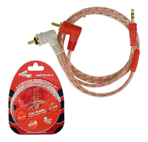 Cable Audio Plug 3.5 A 2 Rca 90° Audiopipe Lib Oxigeno Htec 0