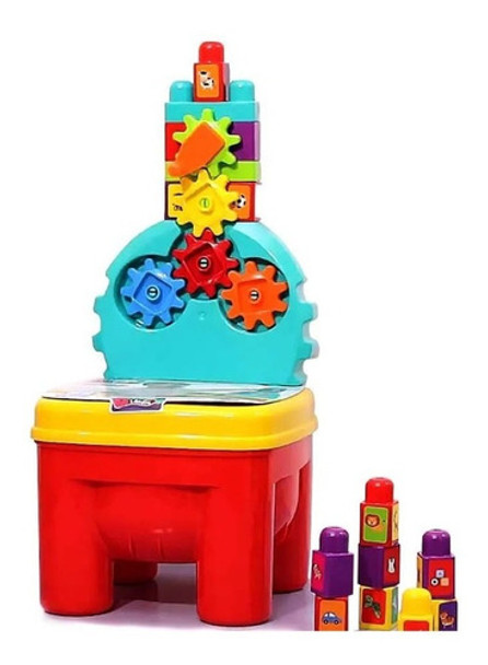 Cadeirinha Brinkadeira Engrenagens Com Blocos De Montar 0