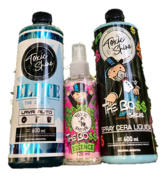 Combo Shampoo, Cera Liquida Y Perfume Toxic Shine 0 Combo Shampoo, Cera Liquida Y Perfume Toxic Shine 0