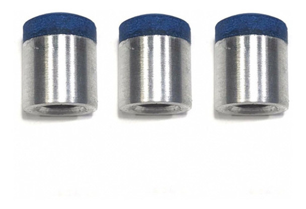 3 Virolas P/ Taco De Bilhar Sinuca Alumínio Com Sola 11mm 0