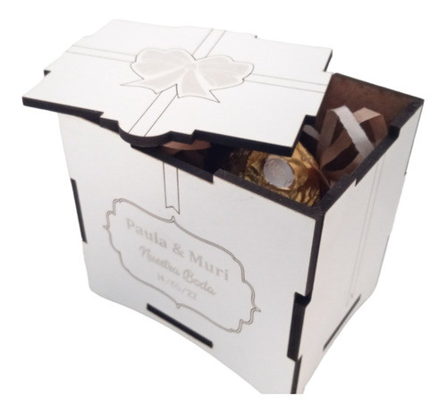 Cajas Blancas Grabadas Para Regalos Personalizados 100uds 0
