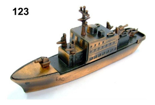 Barco De Guerra Buque Mini Sacapuntas Metal Coleccion 123 0