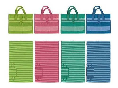 Esteira De Praia Dobrável Vira Bolsa 90x180cm Colorida Mor 0