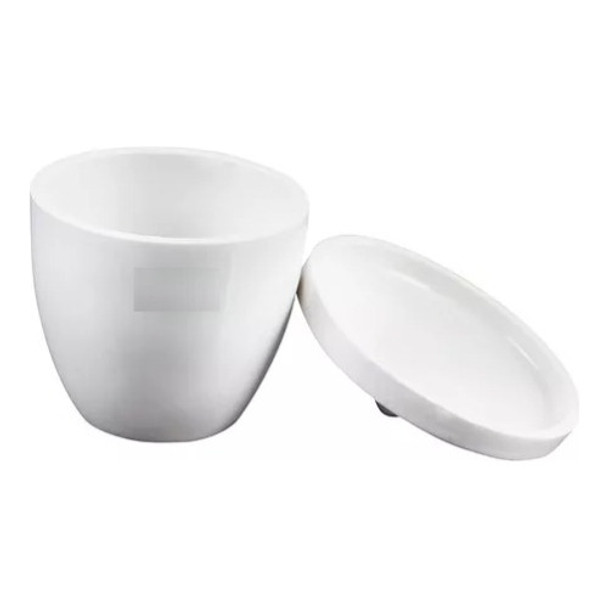 Cadinho De Porcelana Forma Baixa Com Tampa 50ml 0