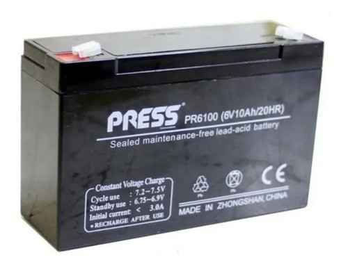 Bateria De Gel 6v Volts 10a Amper Press 0
