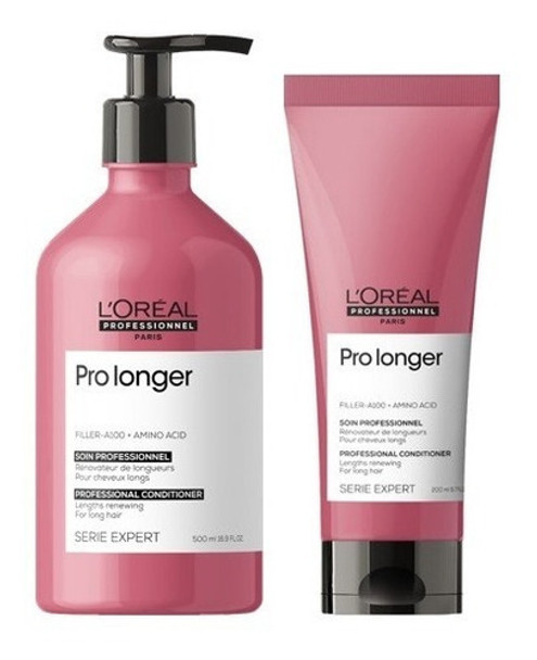 Pack Pro Longer Shampoo 500ml Y Acondicionador Loreal 0