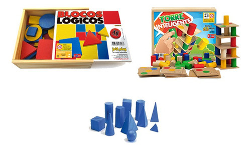 Blocos Lógicos Sólidos Geométricos Torre Inteligente 0