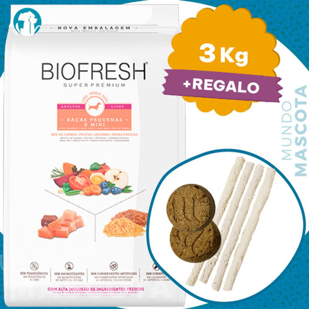 Biofresh Perro Adulto Light Raza Pequeña 3 Kg + Regalo 0 Biofresh Perro Adulto Light Raza Pequeña 3 Kg + Regalo 0