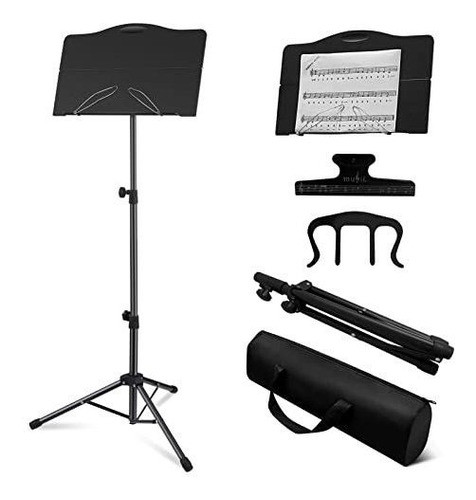 Atril De Musica Para Partituras Plegable Con Bolsa Portatil 0