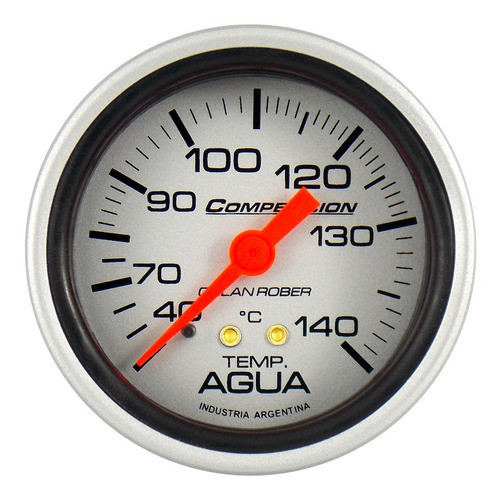 Termometro De Agua Escala: 40/140°c Capilar: 2mt Fondo Gris 0