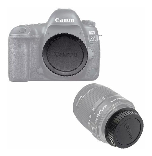 Kit Tapa Body Camara Y Tapa Trasera Lente Canon 0