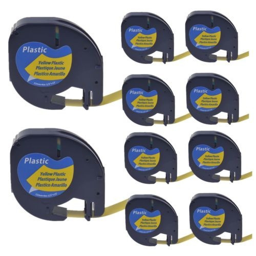De Plástico Cinta Para Dymo Letra Tag Lt100h Lt91332 12mm Ne 0