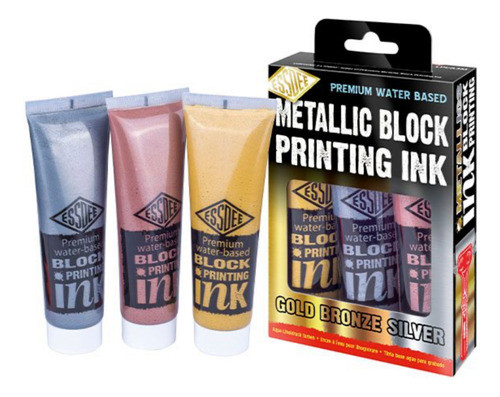 Tinta Al Agua Grabado Essdee 100cc Metalizados X 3 0