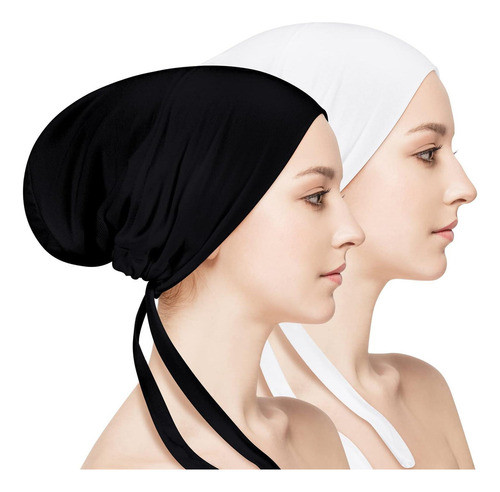 2 Piezas Mujeres Debajo Bufanda Sombrero Hijab Cap Hijab Cap 0