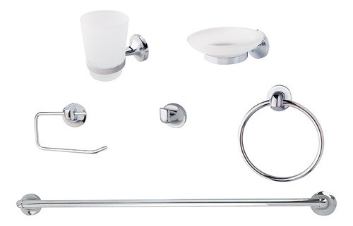 Accesorios De Baño Kit Set Juego 6 Piezas Metal Es 0