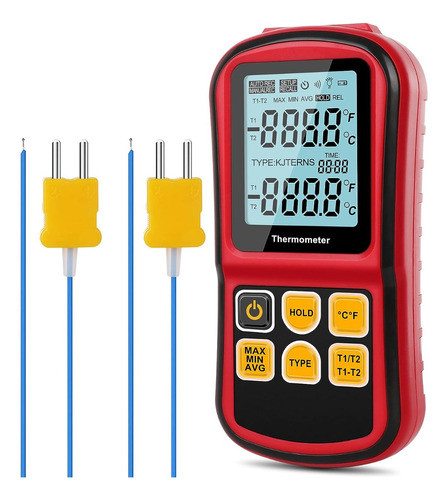 Termometro Temperatura Digital Lcd 2 Canales Termocupla 0