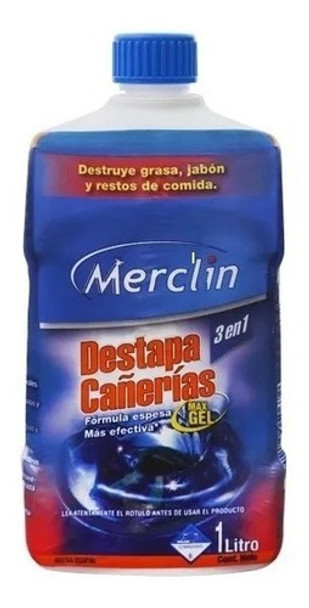 Destapa Cañerías En Gel 1 Litro  Limpia Graseras 0