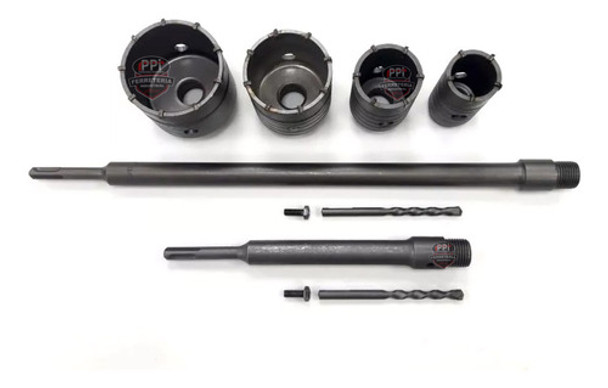 Set 4 Mechas Copa Hormigon Widia Bremen + 2 Extens Sds Plus 0