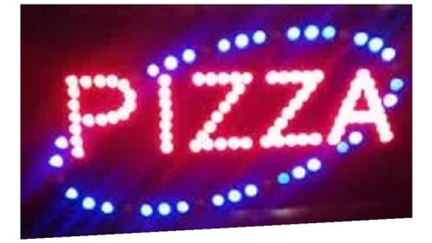 Cartel Led Pizza  Abierto Panchos - Pizarras 0