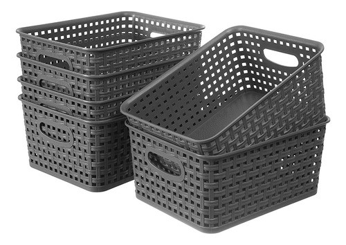 Yyqx Canasta De Almacenamiento De Plstico Tejido, Paquete De 0