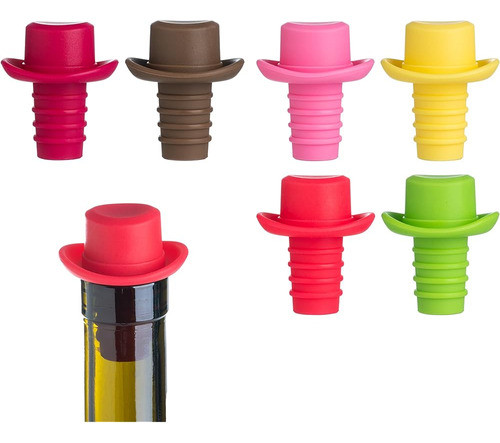 ~? Funny Wine Stoppers - Tapas De Vino De Silicona - Sellado 0