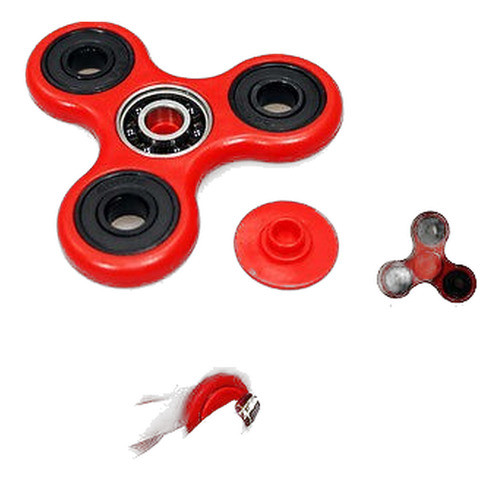 Los Niños Tri Spinner Fidget Dedo Cerámica Spin Estrés Mano 0