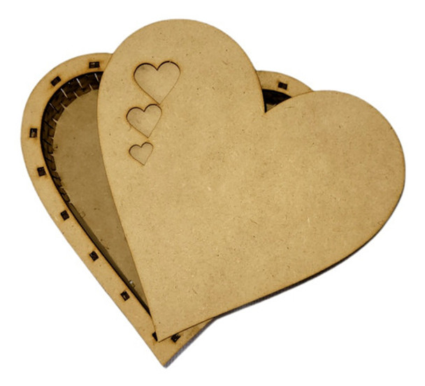 Caja Forma De Corazon Regalo Dia De La Madre Laser Mdf 0
