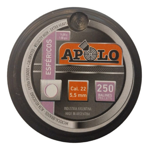 Balines Apolo Esfericos Plastica C.5.5 X 250 Unidades 15 Gra 0