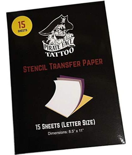 Papel De Plantilla De Transferencia De Tatuaje De Cara Pirat 0