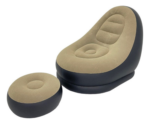 Poltrona C Pufe Inflável Tipo Sofá 2pçs Camping Praia Gamer 0
