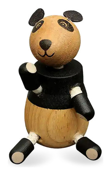 Oso Panda De Madera Flexible Montessori Juguete 0