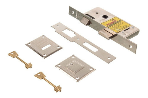 Cerradura Pasador Rectangular Zincada 6624pe. 0