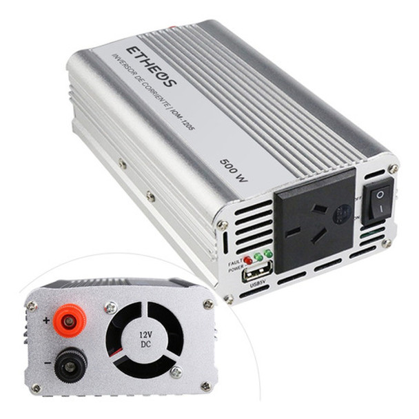 Inversor Corriente 500w Onda Modificada 12v-220v Auto Camion 0