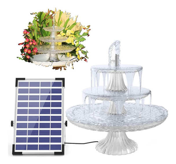 Aisitin 3 Baño De Pájaro Escalonado Con Bomba Solar De 5.5w, 0