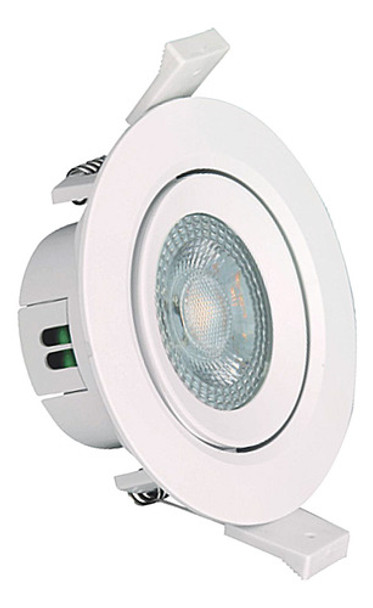 Spot De Embutir Redondo Branco 9cm Led 7w 4000k Bivolt 0