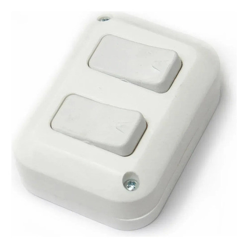 Llave De Luz Modulo Armado Llave Doble Exterior Aplicar X4 0