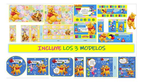 Kit Imprimible De Winnie Pooh Candy Bar 0