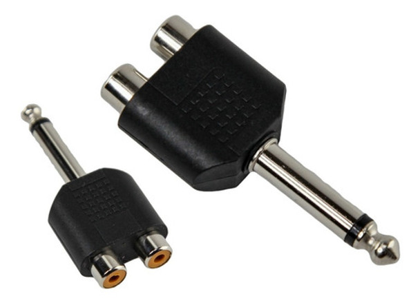 Adaptador Plug 6.5 Mono Macho A 2 Rca Hembra Cable X 10 Htec 0