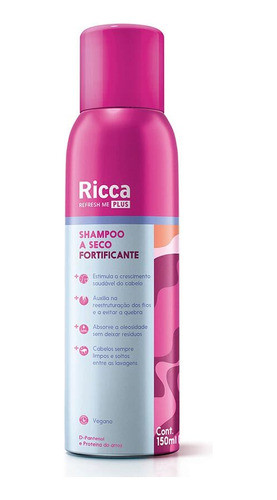 Shampoo A Seco Fortificante Ricca Refresh Me Plus 150ml 0