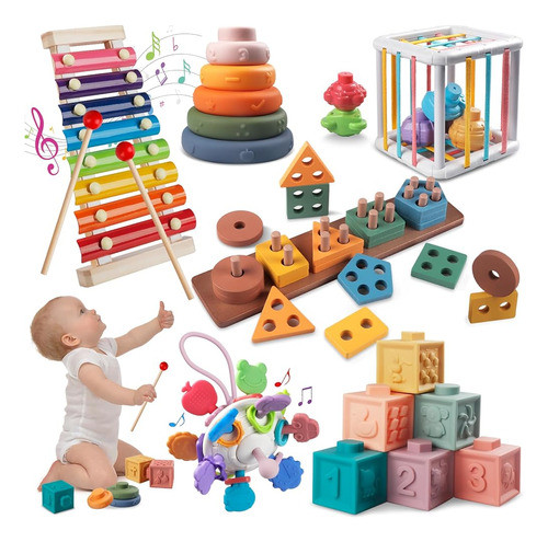 Juguetes Montessori Para Niños De 1+ Años - Clasificar Y Api 0