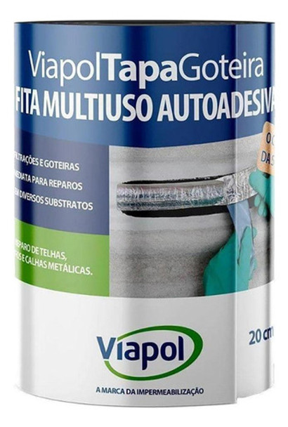 Fita Manta Asfáltica Auto Adesiva Aluminizada 20cm X 10m 0