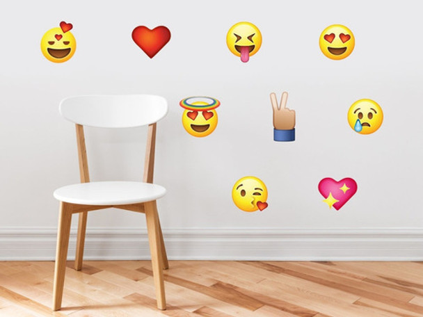 Vinilo Decorativo Pared [6xtk9wny] Emojis Emoticones 0