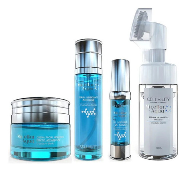 Kit Cuidado Facial Hidratante Diario Micellar Aqua Celebrity 0